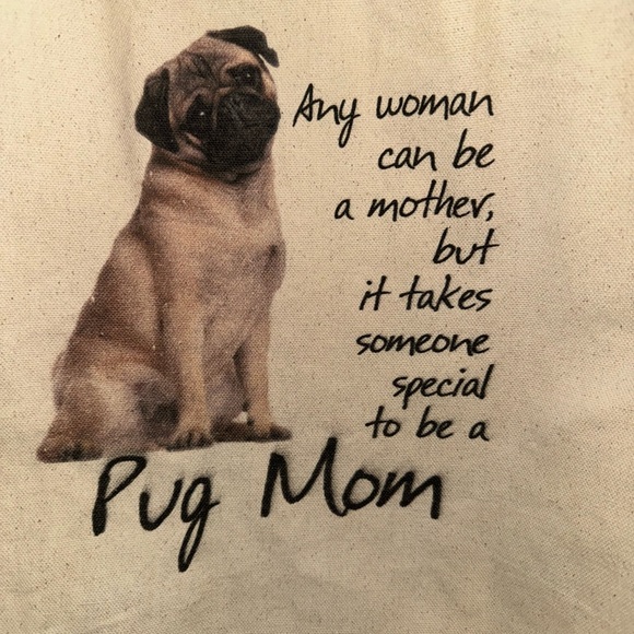 Canvas Pug Tote - Picture 2 of 7